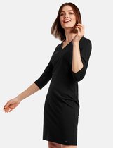 TAIFUN Dames Accentuerende jurk met 3/4-mouwen Schwarz-36