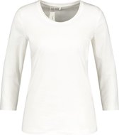 GERRY WEBER Dames Basic shirt met 3/4-mouwen Off-white-44