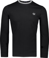 Fred Perry T-shirt Zwart Aansluitend - Maat XXL - Heren - Herfst/Winter Collectie - Katoen