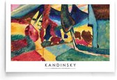 Walljar - Wassily Kandinsky - Landscape With Two Poplars - Muurdecoratie - Poster