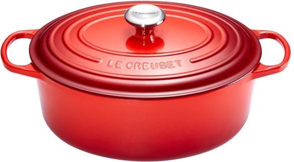 Le Creuset Ovale Stoof-/Braadpan 29 cm Kersenrood
