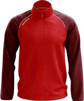 Masita | Sweater Heren - Supreme Sky - Sporttrui - Korte ritssluiting en duimgaten - Trui - Ook Kindermaten - rood - XL