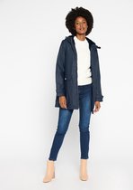 LOLALIZA Parka met coated effect - Marine Blauw - Maat 34