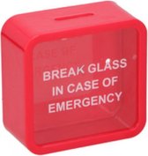 spaarpot Emergency 11 x 10,5 cm rood