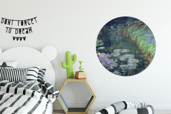 Cercle Mural - Cercle Mural Intérieur - Nymphéas - Claude Monet - ⌀ 90 cm - Décoration murale - Peintures Ronds