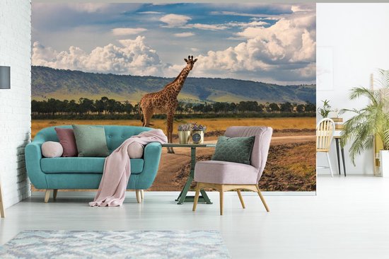 Girafe debout sur la route 420x280 cm