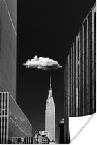 Poster Wolk boven Empire State Building in Manhattan - 120x180 cm XXL