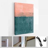 Set van abstracte handgeschilderde illustraties voor wanddecoratie, briefkaart, Social Media Banner, Brochure Cover Design achtergrond - moderne kunst Canvas - verticaal - 19607941