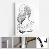 Onlinecanvas - Schilderij - Hippocrates Lijn Illustratie. Vector Art Verticaal - Multicolor - 50 X 40 Cm