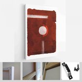 Een trendy set van abstracte oranje handgeschilderde illustraties voor briefkaart, social media banner, brochure omslagontwerp of wanddecoratie achtergrond - moderne kunst canvas -