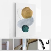 Set van creatieve minimalistische handgeschilderde illustraties voor wanddecoratie, briefkaart of brochure cover design - Modern Art Canvas - Verticaal - 1819663271