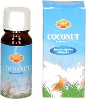 3x stuks geurolie kokosnoot 10 ml flesje - Kokosnoten geur - Aromaolie/parfumolie voor in geurbranders - Huisparfum navulling