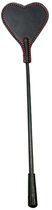 Bad Kitty – 25 cm Mini Zweepje ‘Single Tail’ met Hart Vorm voor de Speelse Discipline - Zwart