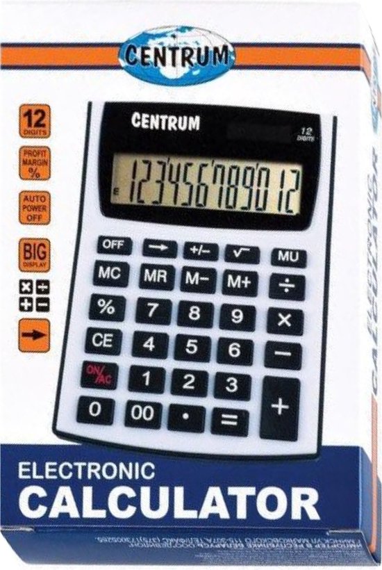 Foto: Centrum calculator met 12 digits 83401