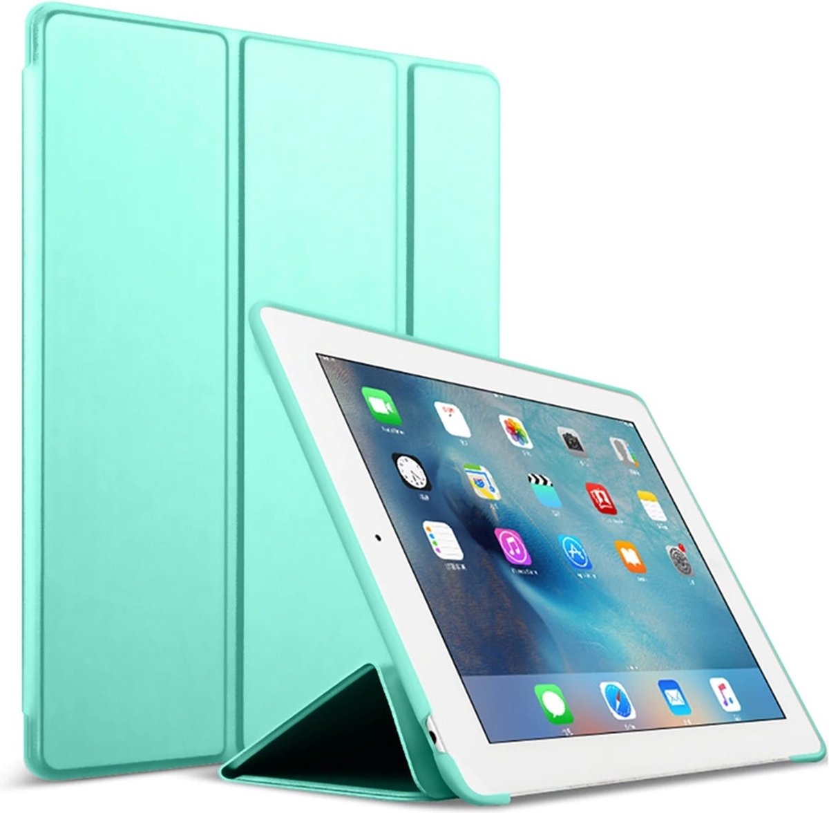 Mobiq Flexibele Tri-folio hoes Apple iPad Air 10.5 inch 2019 - iPad Air 3e generatie - Siliconen Case - TriFolio - Smart cover