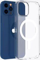 iPhone 12 Pro Max Transparant hoesje geschikt voor Magsafe - Doorzichtig iPhone 12 Pro Max hoesje - Schokbestendige hoeken en randen - Magsafe Compatible