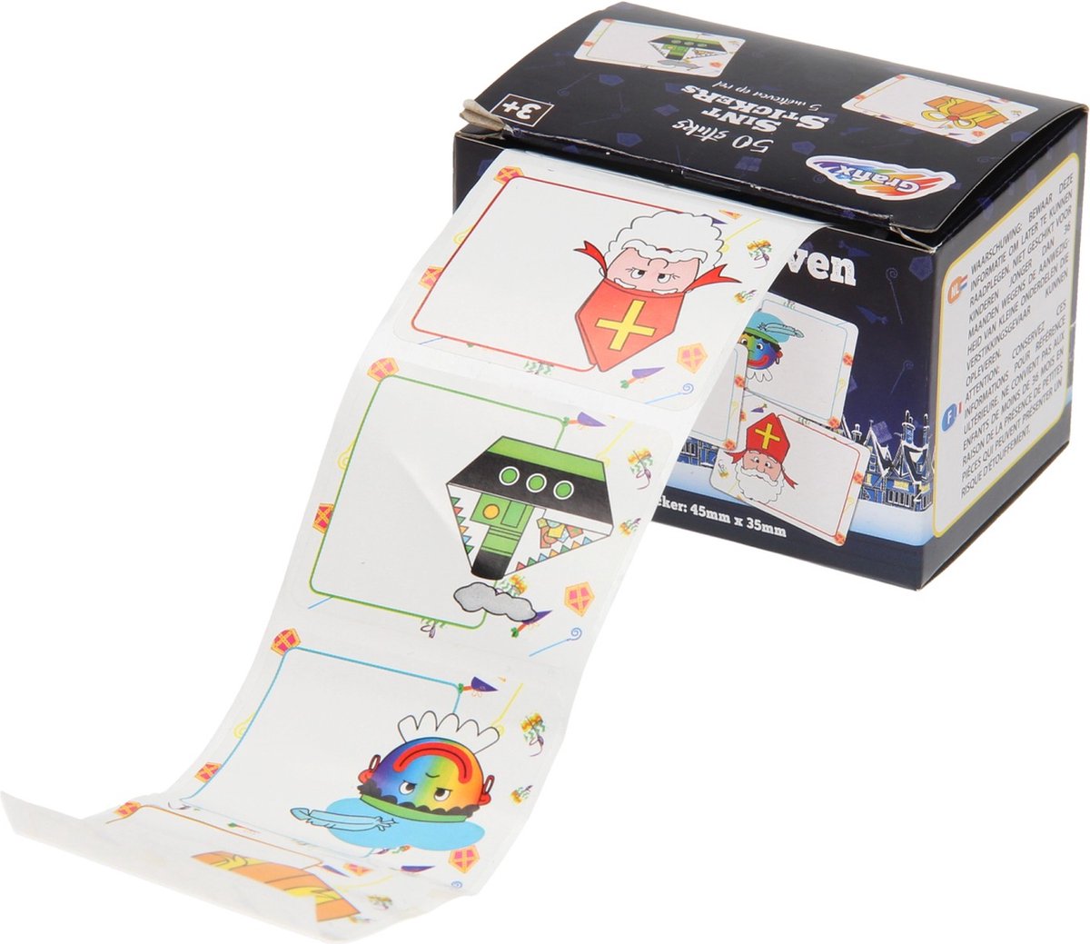 50x Stuks Sinterklaas cadeau stickers/etiketten op rol