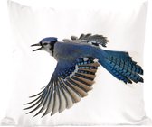 Sierkussen - Vogel Veren - Multicolor - 60 Cm X 60 Cm