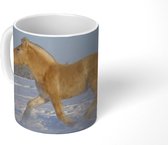 Mok - Dravend fjord paard in de sneeuw - 350 ML - Beker