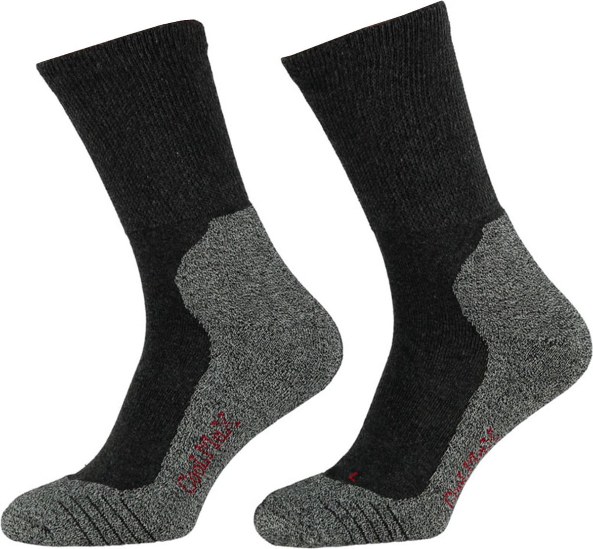 Xtreme 6-Pack Wandelsokken Coolmax® Ventilatie Anti-Blaar Heren Dames – 39-42 122781000 Antraciet