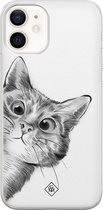iPhone 12 hoesje siliconen - Peekaboo | Apple iPhone 12 case |