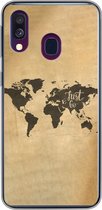 Coque Samsung Galaxy A40 - Carte du Wereldkaart - Carte - Proverbes - Siliconen