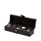 Mats Meier Mont Fort bruine horlogebox voor 5 horloges - Bruin
