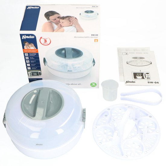 Alecto BW-04 - Magnetron en Fles Sterilisator - Wit van Alecto — afbeelding 2
