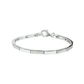 The Jewelry Collection Armband Poli/mat 2,8 mm 19 cm - Zilver