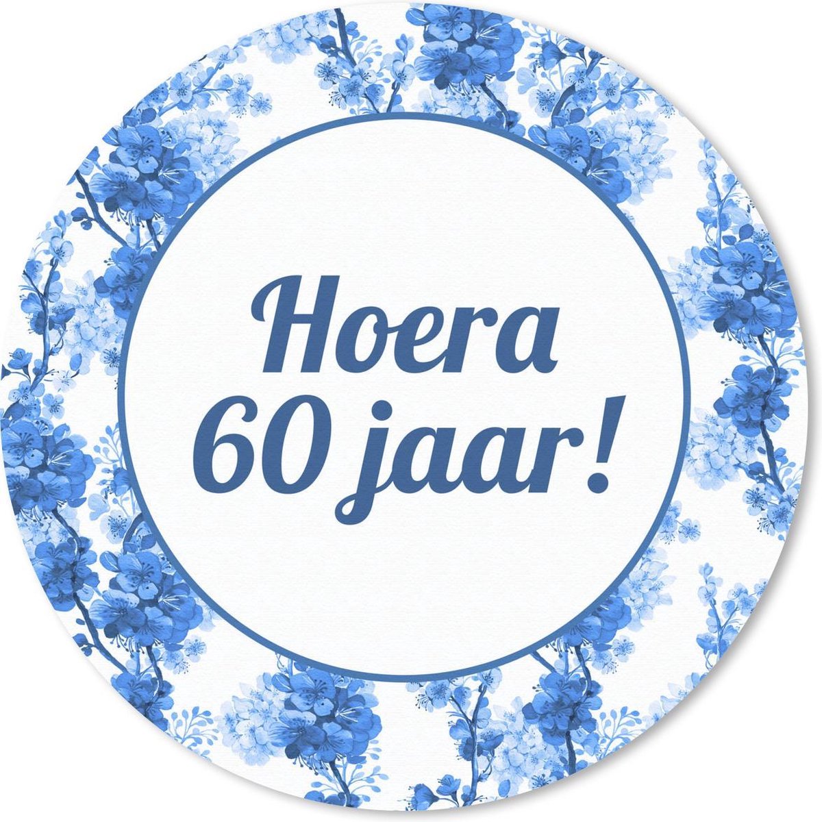 Muismat rond 30x30 cm - Mousepad Design - 60 Jaar - Quote - Ronde muismatten