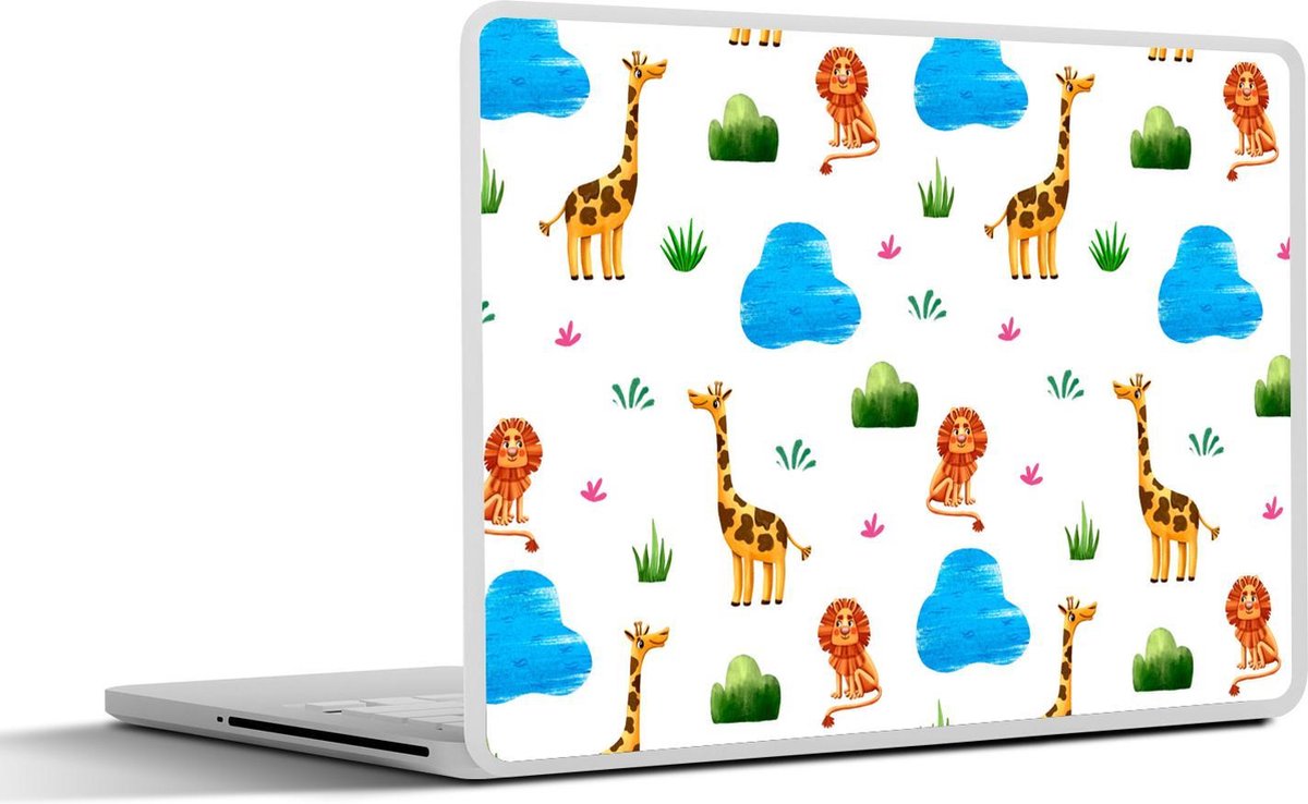 Laptop sticker - 14 inch - Leeuw - Design - Dieren - Kind - 32x5x23x5cm - Laptopstickers - Laptop skin - Cover