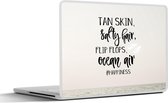 Laptop sticker - 11.6 inch - Zomer - Zee - Zwart - 30x21cm - Laptopstickers - Laptop skin - Cover