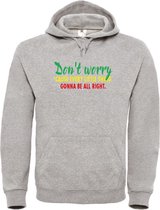 Hoodie Grijs XXL - Don't worry - soBAD. | Hoodie unisex | Hoodie man | Hoodie vrouw | Voetbal | Sport