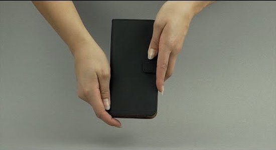 Luxe Softcase Booktype Samsung Galaxy J6 Plus hoesje - Zwart - Merkloos