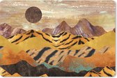 Bureau onderlegger - Muismat - Bureau mat - Marmer print - Tijgerprint - Goud - 60x40 cm