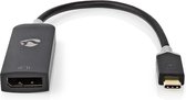 USB-Adapter | USB 3.2 Gen 1 | USB-C™ Male | DisplayPort Female | 0.20 m | Rond | Verguld | PVC | Antraciet | Window Box