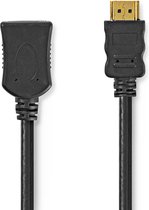 High Speed ​​HDMI™-Kabel met Ethernet | HDMI™ Connector | HDMI™ Female | 4K@30Hz | 10.2 Gbps | 5.00 m | Rond | PVC | Zwart | Polybag