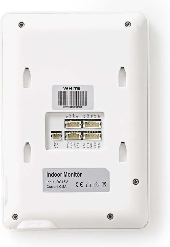Nedis Videodeurbel - Maximale resolutie: 480x272 - 2-weg communicatie - Netvoeding - Wit — afbeelding 3