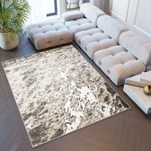 Tapiso Breeze Vloerkleed Beige Bruin Abstract Modern Tapijten Maat- 200x300