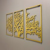 Gouden Metalen wanddecoratie Tree Goud - 159x95 cm