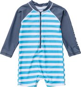 Snapper Rock - UV pak voor baby's - Gestreept - Lange mouw - Aqua Slate - maat 62-68cm