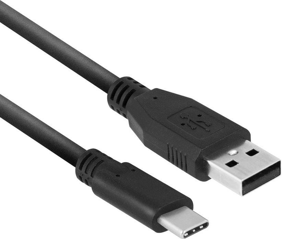 ACT AC3020 USB-A Male naar USB-C Male - Laadkabel en Synckabel - 1 meter