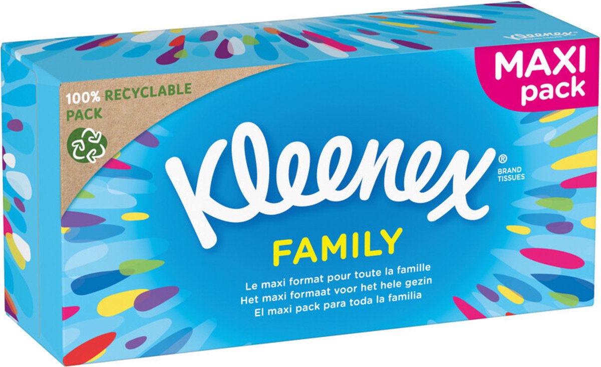 Kleenex tissues family box - je vindt het bij Kleenex tissues family box - je vindt het bij