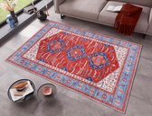 Design vloerkleed Shiraz Niavaran Elle Decoration - rood/blauw 160x230 cm