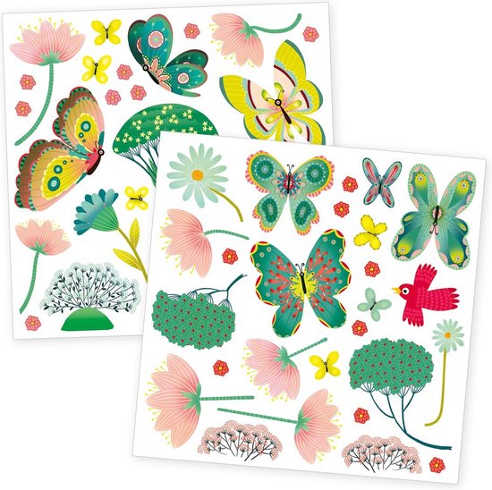 Afbeelding van het spel (Raam)stickers - vlinders in de tuin