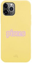 xoxo Wildhearts case voor iPhone 12 Pro - Pisces (Vis) Yellow - iPhone Zodiac Case