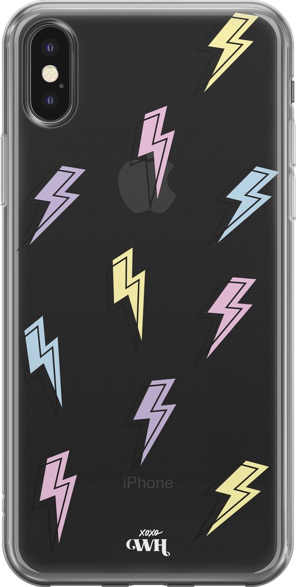 Thunder Colors - iPhone Transparant Case - Transparant hoesje geschikt voor de iPhone X / Xs hoesje - Doorzichtig hoesje geschikt voor iPhone Xs / X case - Shockproof hoesje Thunder Colors