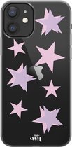 xoxo Wildhearts case voor iPhone 11 - Pink Stars - xoxo Wildhearts Transparant Case