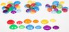 Afbeelding van het spelletje TickiT - Doorzichtig gekleurde sensorische schelpen (108 stuks)