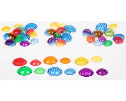TickiT - Doorzichtig gekleurde sensorische schelpen (108 stuks)